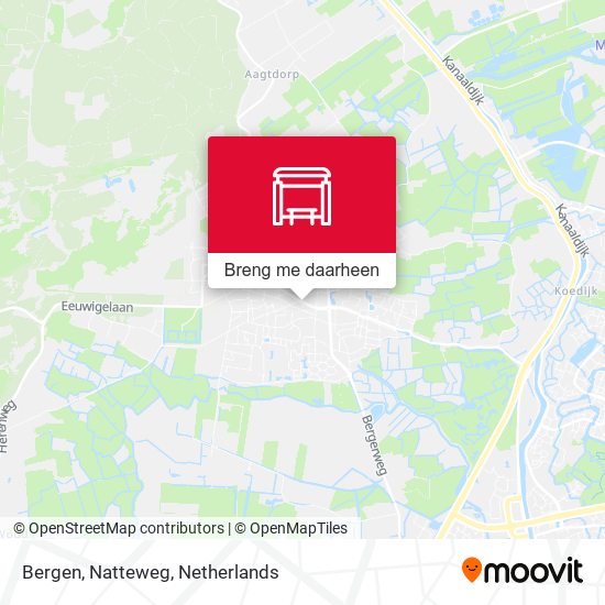 Bergen, Natteweg kaart