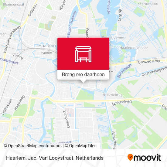 Haarlem, Jac. Van Looystraat kaart