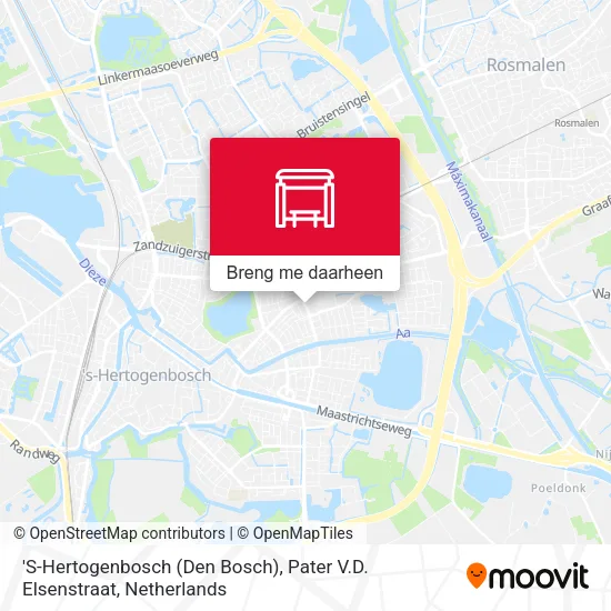 'S-Hertogenbosch (Den Bosch), Pater V.D. Elsenstraat kaart