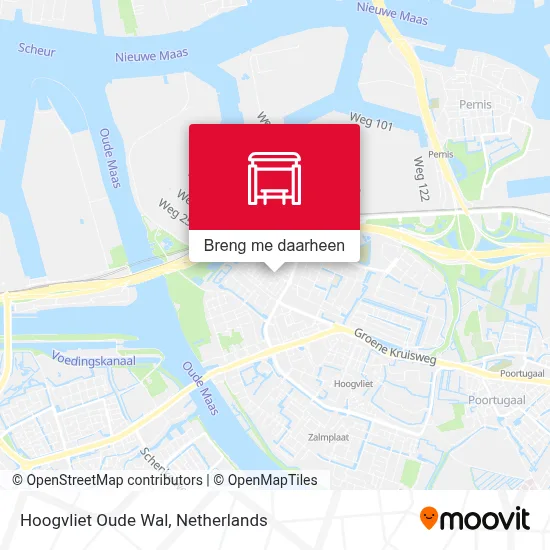 Hoogvliet Oude Wal kaart