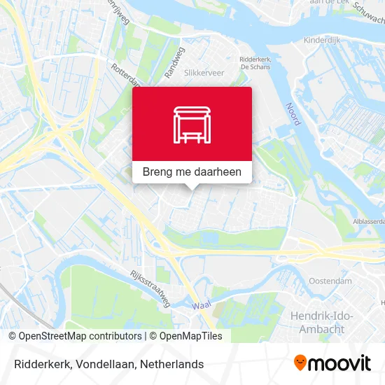 Ridderkerk, Vondellaan kaart
