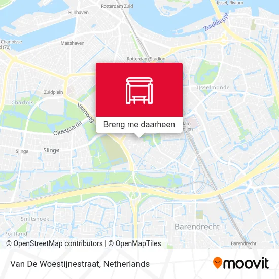 Van De Woestijnestraat kaart