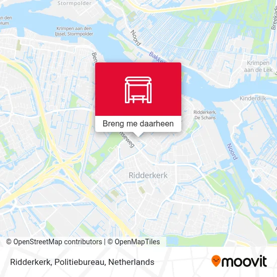 Ridderkerk, Politiebureau kaart