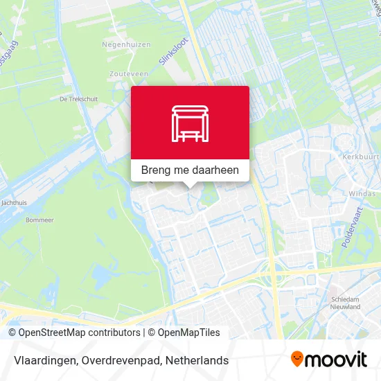 Vlaardingen, Overdrevenpad kaart