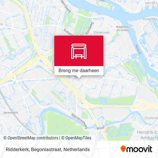 Ridderkerk, Begoniastraat kaart