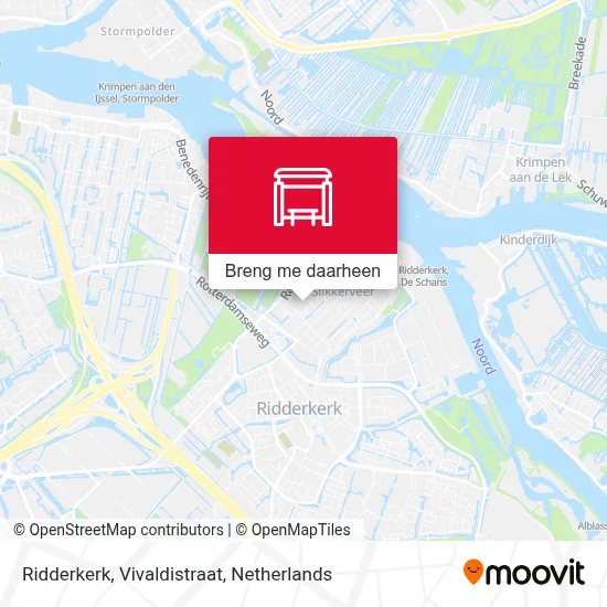 Ridderkerk, Vivaldistraat kaart