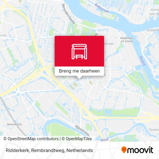 Ridderkerk, Rembrandtweg kaart