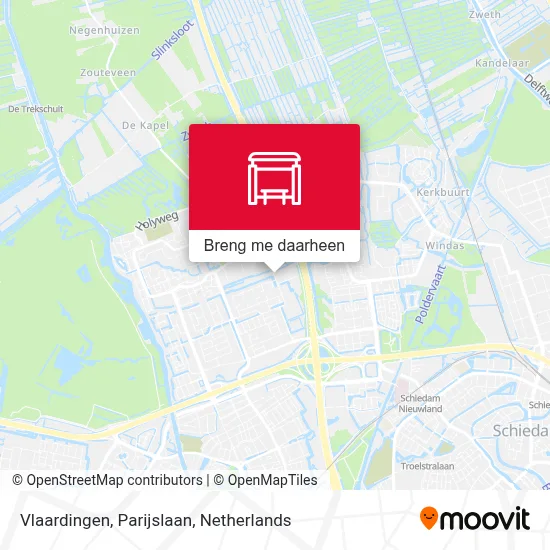 Vlaardingen, Parijslaan kaart