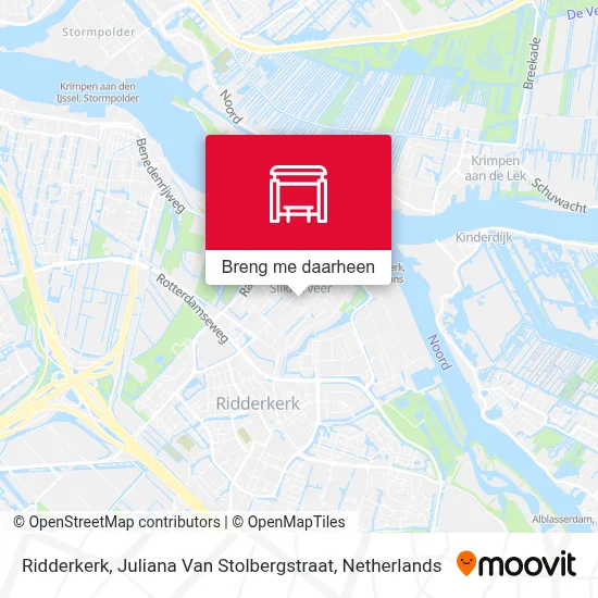 Ridderkerk, Juliana Van Stolbergstraat kaart