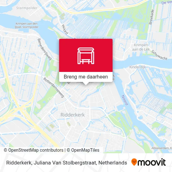 Ridderkerk, Juliana Van Stolbergstraat kaart