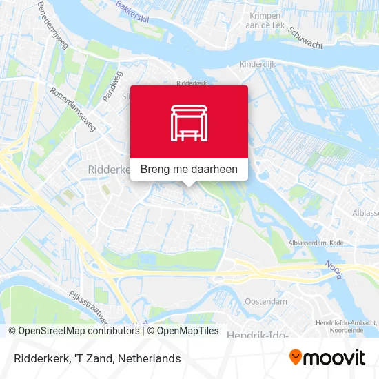 Ridderkerk, 'T Zand kaart