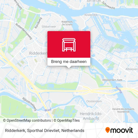 Ridderkerk, Sporthal Drievliet kaart