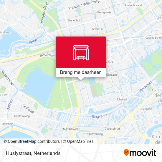 Huslystraat kaart
