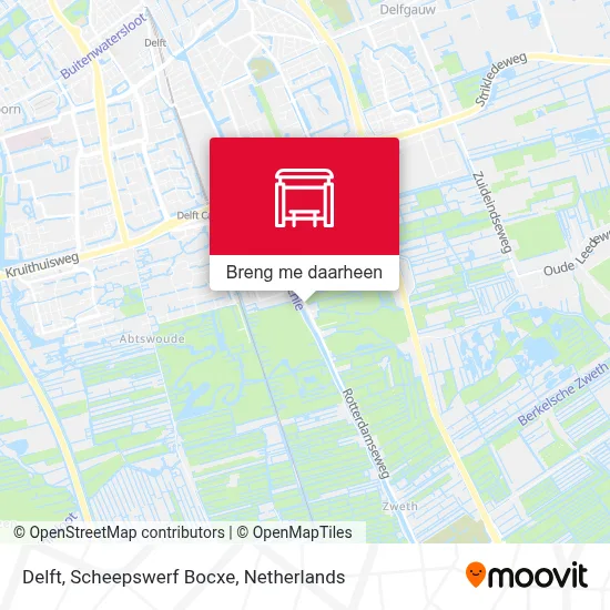 Delft, Scheepswerf Bocxe kaart