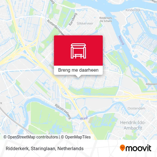 Ridderkerk, Staringlaan kaart