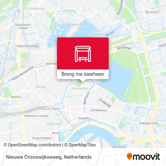 Nieuwe Crooswijkseweg kaart