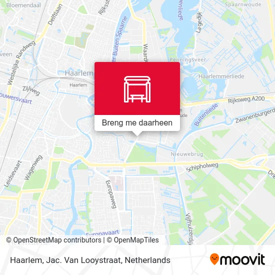 Haarlem, Jac. Van Looystraat kaart