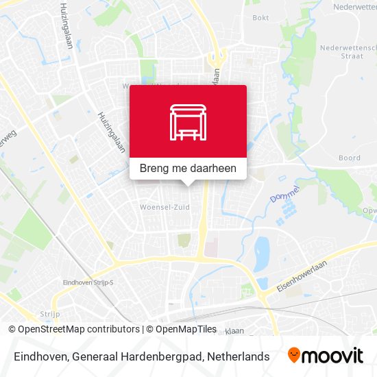 Eindhoven, Generaal Hardenbergpad kaart