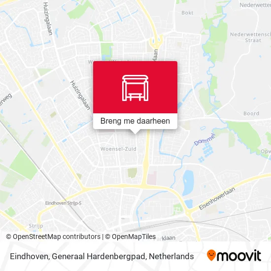 Eindhoven, Generaal Hardenbergpad kaart
