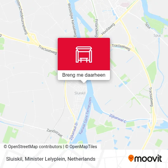 Sluiskil, Minister Lelyplein kaart
