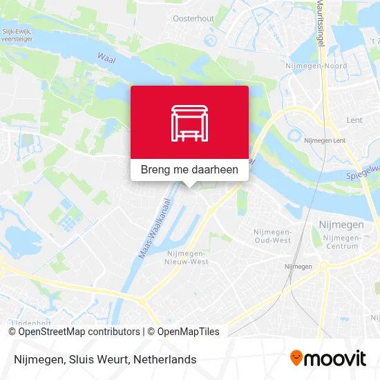 Nijmegen, Sluis Weurt kaart