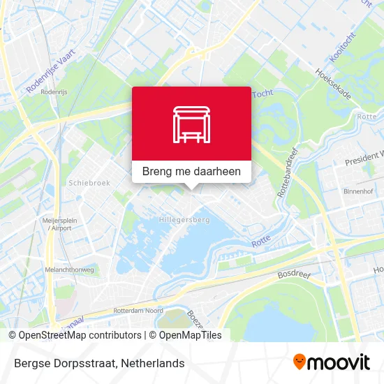 Bergse Dorpsstraat kaart