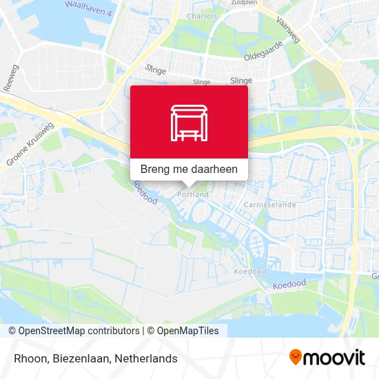 Rhoon, Biezenlaan kaart