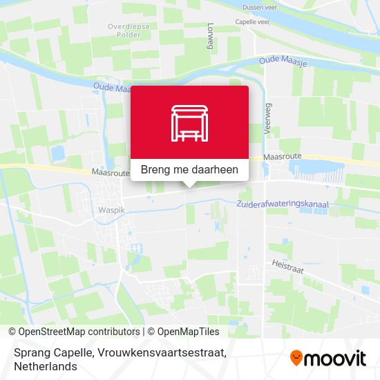 Sprang Capelle, Vrouwkensvaartsestraat kaart