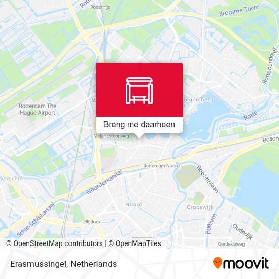 Erasmussingel kaart