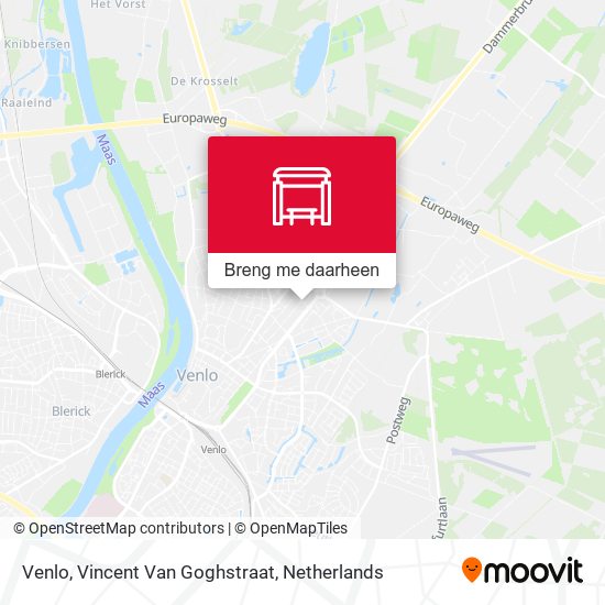 Venlo, Vincent Van Goghstraat kaart