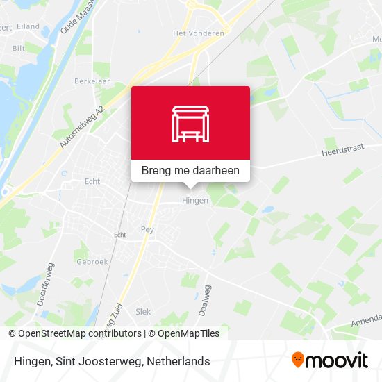 Hingen, Sint Joosterweg kaart