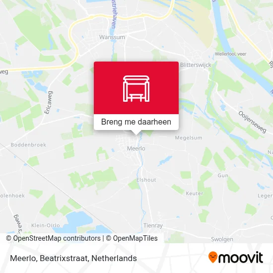 Meerlo, Beatrixstraat kaart