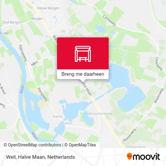 Well, Halve Maan kaart