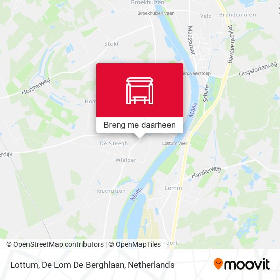 Lottum, De Lom De Berghlaan kaart