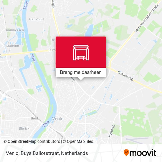 Venlo, Buys Ballotstraat kaart