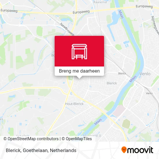 Blerick, Goethelaan kaart