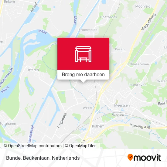 Bunde, Beukenlaan kaart