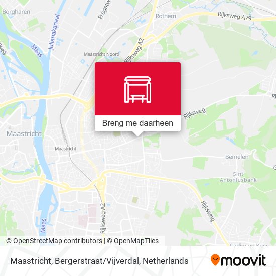 Maastricht, Bergerstraat / Vijverdal kaart
