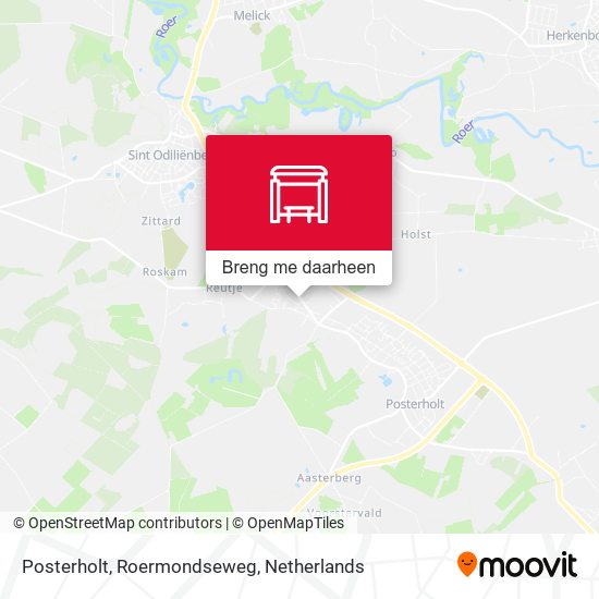 Posterholt, Roermondseweg kaart