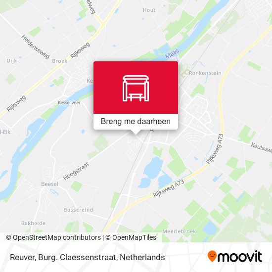 Reuver, Burg. Claessenstraat kaart