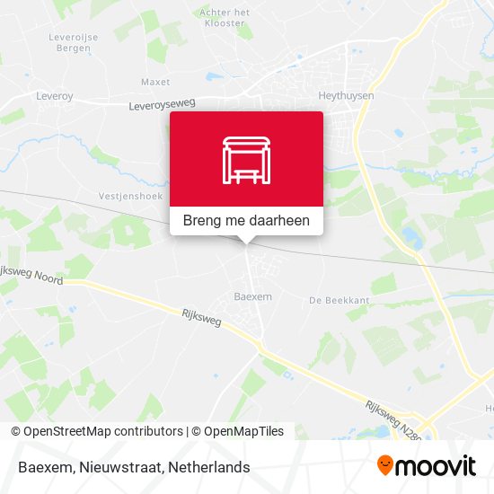 Baexem, Nieuwstraat kaart