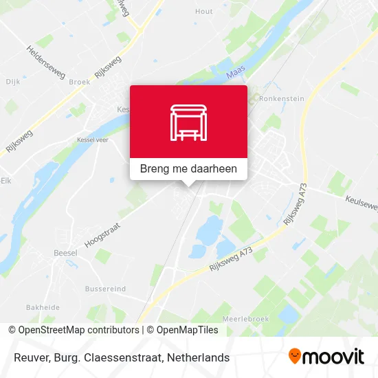 Reuver, Burg. Claessenstraat kaart