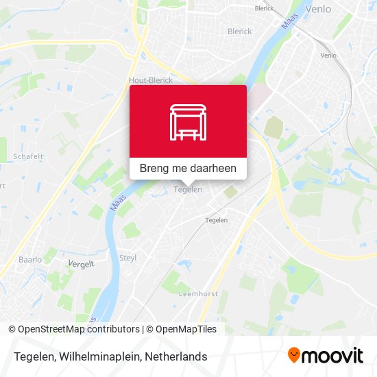 Tegelen, Wilhelminaplein kaart