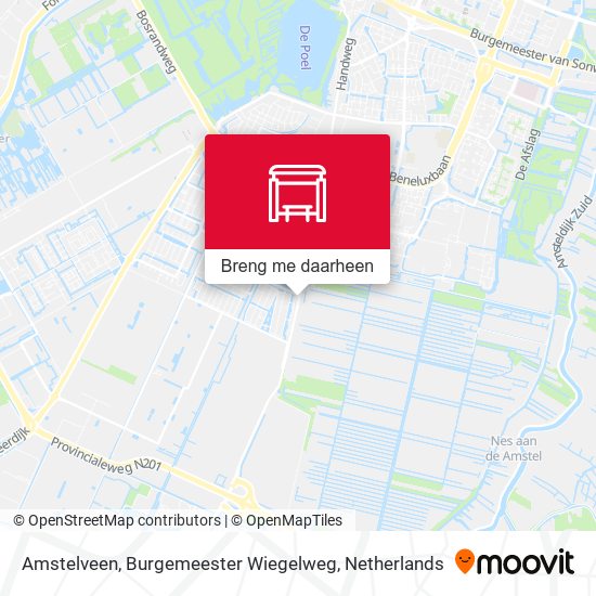 Amstelveen, Burgemeester Wiegelweg kaart