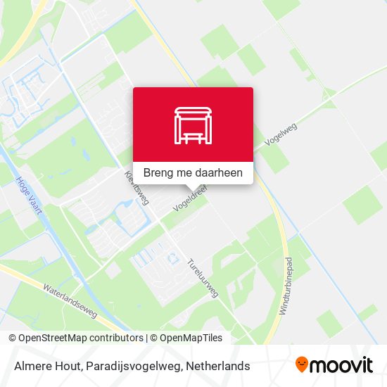 Almere Hout, Paradijsvogelweg kaart