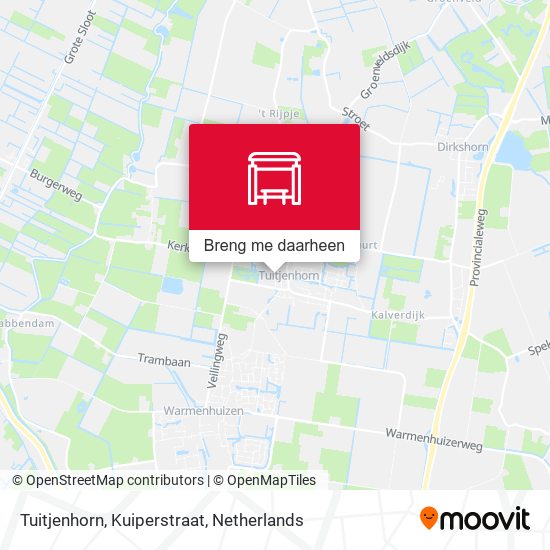Tuitjenhorn, Kuiperstraat kaart