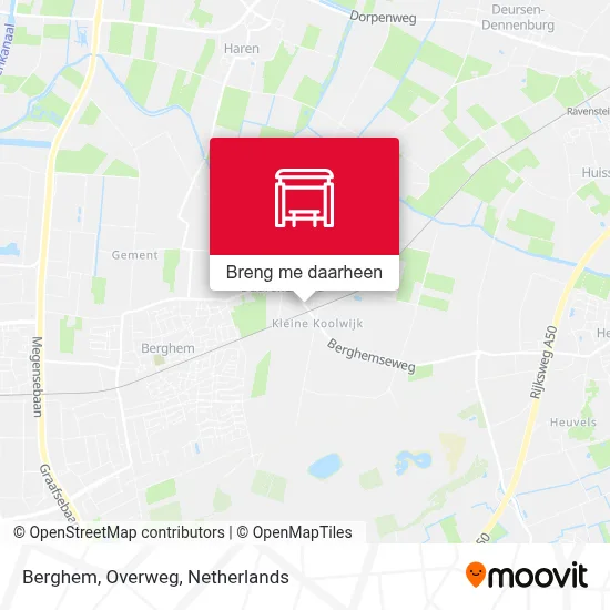 Berghem, Overweg kaart
