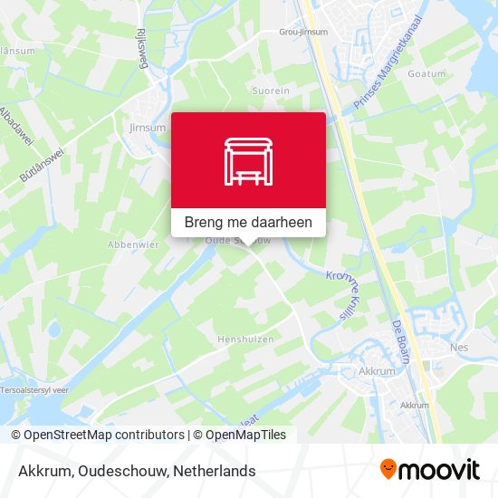 Akkrum, Oudeschouw kaart