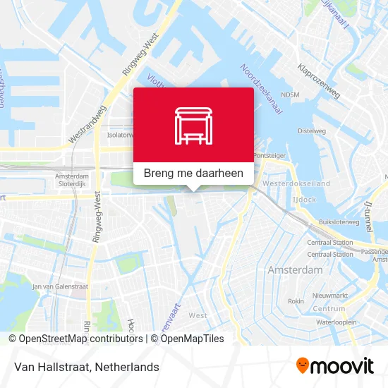 Van Hallstraat kaart