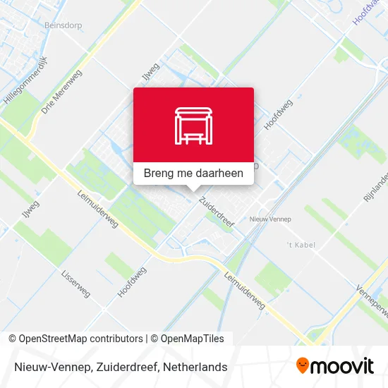 Nieuw-Vennep, Zuiderdreef kaart